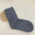 thumbnail image 1 of Calcetines de lana de conejo para mujer, gruesos, cálidos, de invierno, de color sólido, combinables, de media caña, apilados, para mujer, 1 of 6