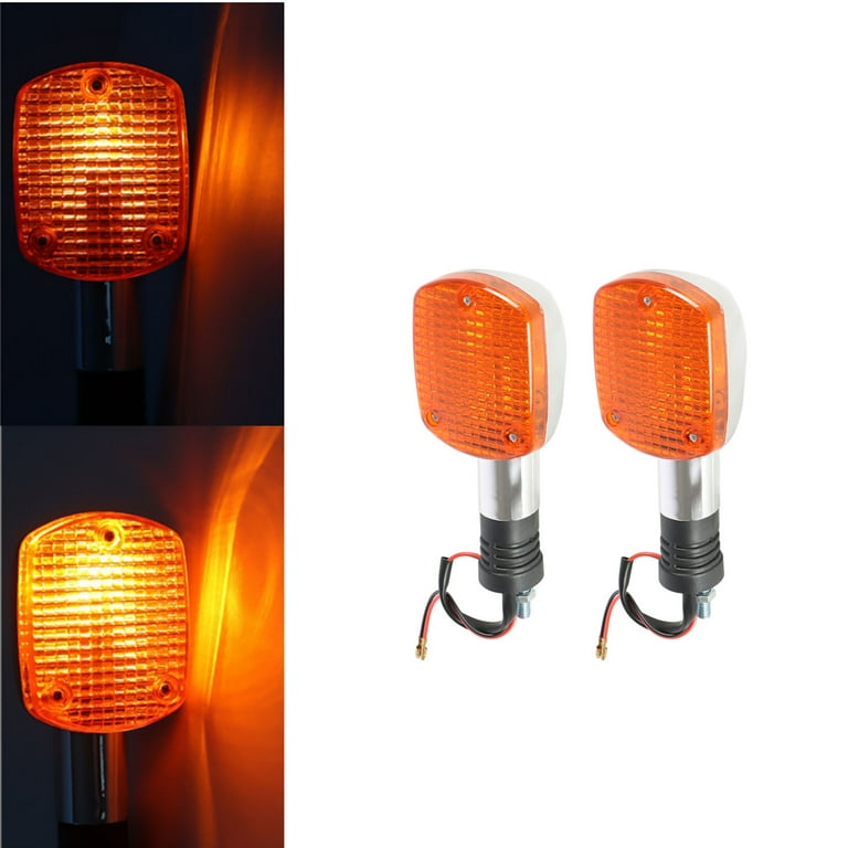 2-Pack Black LED Turn Signals For 1985 Honda Nighthawk 650 CB650SC - Amber LED Blinkers