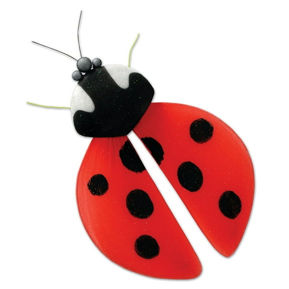 Beistle Club Pack of 12 Red, Black and White Springtime Ladybug Hanging Decorations 9.5"