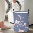 thumbnail image 4 of Lsque Watercolor Flowers Butterfly pattern Laundry Hamper Basket, Tall Woven Rope Hamper Basket for Clothes, Lightweight Storage Basket, Collapsible Waterproof-Medium, 4 of 8