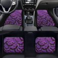 thumbnail image 2 of Renewold Bat Violet Black Auto Carpet Floor Mats for Van Truck SUV, 4 Pieces Halloween Front & Rear Car Rugs Full Set with Rubber Backing Universal Fit for Most Vehicles, 2 of 7