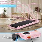 Simpfree Walking Vibration Pad with 8% Incline,3 in 1 Walking Pad with Handle Bar,2.5HP Treadmills for Home/Office/Gym,Under Desk Treadmill 300LBS Capacity,2S Folding,Installation-Free
