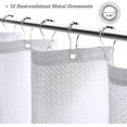thumbnail image 5 of Cortina de Ducha Negra Cortinas de Ducha Ombre en Blanco y Negro para baño Juego de Cortinas de Ducha de baño de Tela Texturizada, Forro de Cortina de Ducha Impermeable Elega, 5 of 5