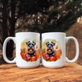 thumbnail image 3 of Welcome Spring Summer Schnauzer Portrait Flower Blue Sky Mug Miniature Schnauzer Dog Lover Coffee Tea Cup - 12001, 3 of 4