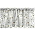 thumbnail image 1 of Ambesonne Party Valance Pack of 2, Festive Creamy Stars Pattern, 54"X12", White Camel Pale Taupe, 1 of 1