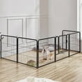 thumbnail image 4 of Enclos pour Chien 6 Panneaux 32 Pouces Parc pour Chiots Canards Lapin Clôture d'Exercice Pliable Robuste avec Structure Robuste Noir, 4 of 4