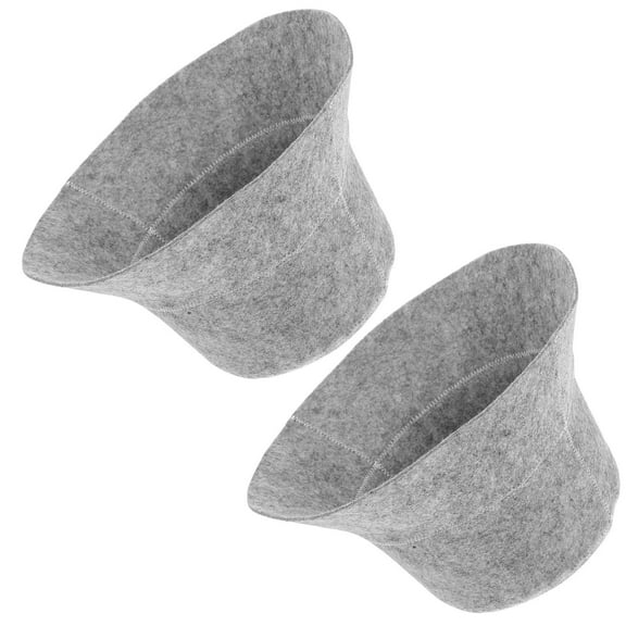 LOLIPPYY 2-Pack Grey Felt Sauna Hats Fisherman Style for Outdoor Travel, Sweat Evaporation and Heat