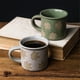 thumbnail image 4 of Taza de café vintage de gres, pintada a mano, mediana, blanca, 4 of 6