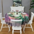 thumbnail image 2 of Colorful Spiral Pattern Round Tablecloth 60"x60",Wrinkle Wipeable Table Cloth for Kitchen Dining Room Picnic Patio Party, 2 of 6