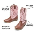 thumbnail image 2 of BURUDANI Cowgirl Riding Boots Cowboy Western Boots Girls Mid Calf Shoes, 2 of 5