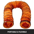 thumbnail image 3 of "8 Inch 25ft Flexible PVC Duct Hose with Steel Support & S Hook - for Utility Blower, Ventilation, HVAC, Exhaust (Heavy Duty, Industrial Grade)", 3 of 7