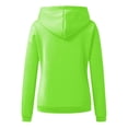 thumbnail image 4 of Women's Neon Green Hoodie Casual Long Sleeve Pullover with Front Pocket, Comfortable and Stylish Sweatshirt, 4 of 4