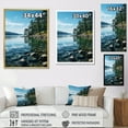 thumbnail image 4 of Designart "Reflections of Serenity Tranquil Blue River I" Landscape & Nature Floater Framed Wall Art Living Room, 4 of 7