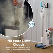 Shark Clean & Empty Cordless Stick Vacuum & Auto-Empty System, Self Cleaning Brushroll, HEPA Filtration, Anti-Allergen Complete Seal, BU3521 White/Peacock