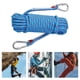 thumbnail image 5 of Safety Life Rope Climbing Emergencia Cordera Rapelización Estática Al Aire Libre 10 Mm Con 2 Ganchos M/20m/30m para, 5 of 9