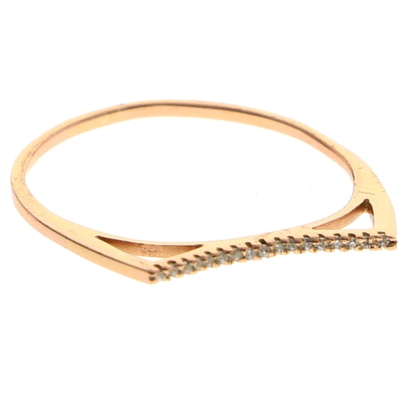 Mi Amore Rose Gold Plated 925 Sterling Silver Sized-Ring Silver Size 7.50