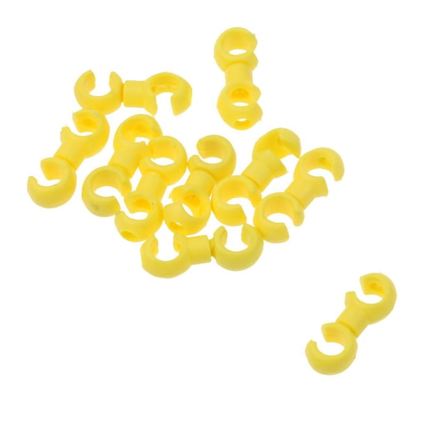 Clips de Cable de Freno de Bicicleta Zulema 10 Piezas Estilo S Giratoria Amarillo