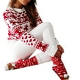 thumbnail image 4 of Liacowi Women Jumpers Christmas Snowflake Reindeer Long Sleeve Knitted Ribbed Sweater Jumpers Knitwear Top, 4 of 6