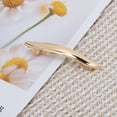 thumbnail image 5 of Unique Bargains 1 Pc Hair Barrettes Grace Polished Wave Barrette Clip Gold Tone, 5 of 5