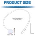 thumbnail image 2 of Cuerda retráctil para control remoto de 1.5m / 4.9Ft, bloqueo de cable de seguridad para controles remotos de TV blanca (hebillas de bloqueo) 4 piezas, 2 of 6