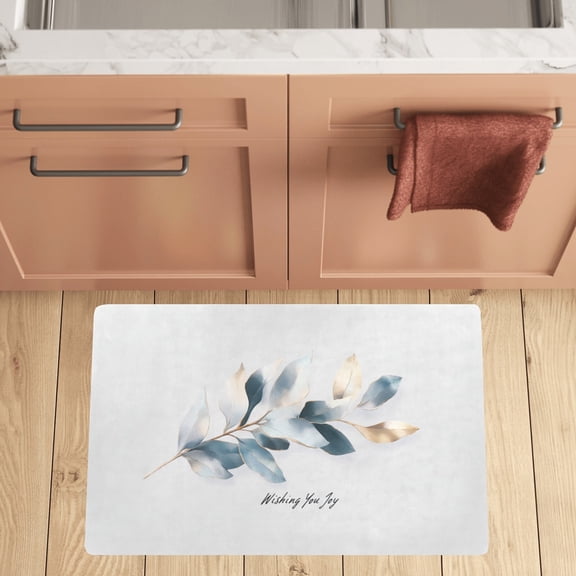 Wishtime Festive Foliage Kitchen Mat Cushioned Anti Fatigue Rug 32"x20" Waterproof Non Slip Office