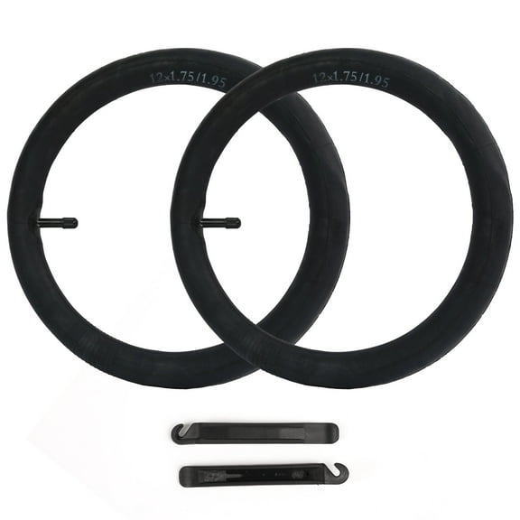LotFancy 2Pcs 12'' x 1.75/1.95/2.125 Inner Tubes for Most 12" Bikes Strollers with 2 Levers