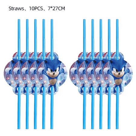 Soniccs Birthday Party Decorations Tableware Set Paper Cup Napkin Cake Topper for Kids Boy Party gifts Baby Shower Supplies