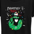 thumbnail image 3 of The Nightmare Before Christmas - Frightfully Festive Wreath - Women's Short Sleeve Graphic T-Shirt, 3 of 5