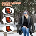 thumbnail image 5 of 1 Pack Foldable Double Heated Stadium Seats for Bleachers, 6 Reclinng Positions Backrest, Armrests Adjustable – 3 Level Heating Portable Stadium Seating Heated Camping Chairs (Not Include Battery), 5 of 9