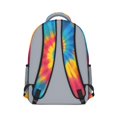 thumbnail image 3 of Red and Yellow Tie Dye Pattern Backpack for School, Cute School Bag with Adjustable Shoulder Straps and Padded Back, 15.3"x11"x6.7", 3 of 5