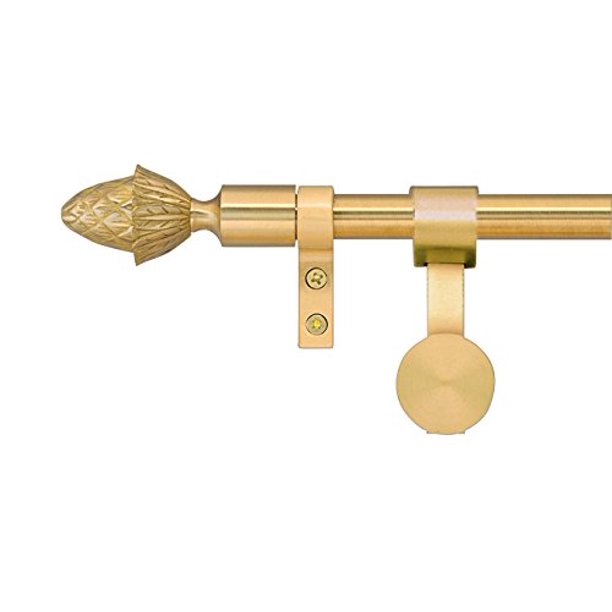 Legacy Brushed Brass Adjustable Wall Tapestry Rod/Rug Hanger With