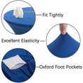 thumbnail image 3 of Nappe Ronde Cocktail Spandex Élastique Extensible Couverture de Table Décorative 24 x 43 Pouces Bleu Royal, 3 of 4