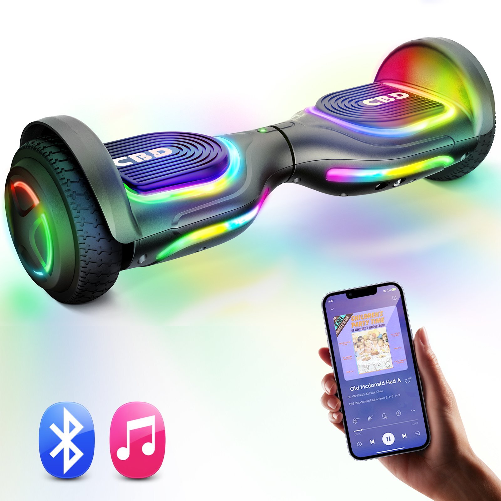 CBD Hoverboard for Kids Adults, Upgraded 6.5" Tires Dual Powerful Motor