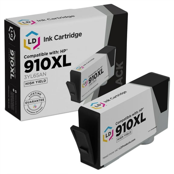 LD Products Compatible Replacement for HP 910XL 3YL65AN Black Ink OfficeJet Pro 8010 8025 8035
