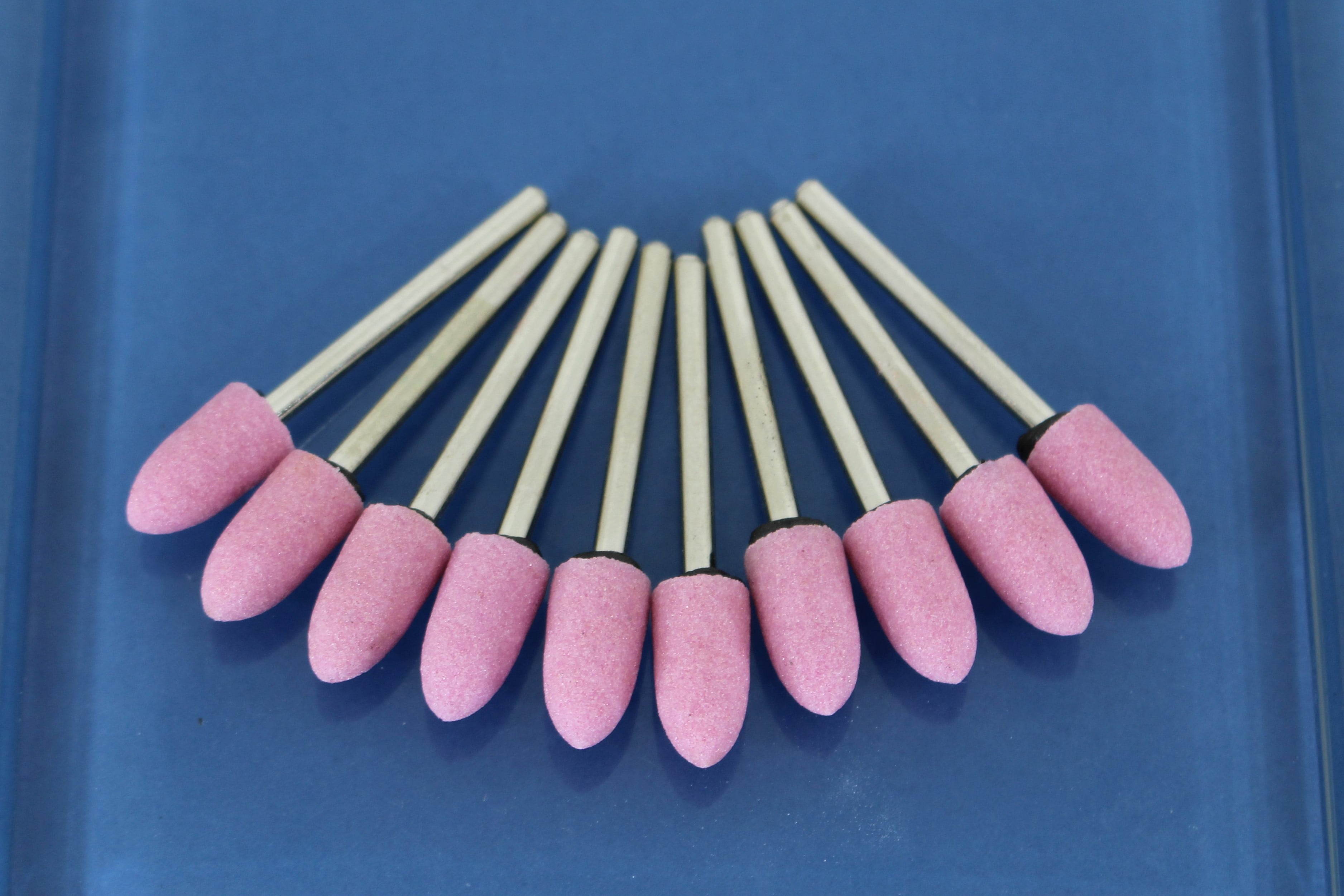 New 3mm X 8mm Mounted Point Pink Aluminum Oxide Abrasive Grinding A#