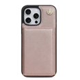 thumbnail image 3 of BKS-003 For iPhone 15 Pro Max Case Tri-Fold Card Holder Kickstand TPU Leather Back Cover with Should, 3 of 5