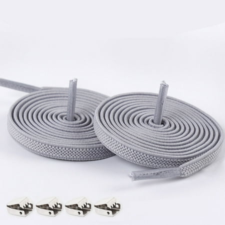 

1Pair Unisex Lazy Tie-Free Shoelace Stretch Elastic Shoelaces Flat Shoe Laces R
