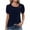 Navy Womens Summer Tops, variant on Juniors Boho Tops for Women Summer Eyelet Shirts Dressy Puff Short Sleeves Crewneck Pleated Tunic Blouse 2026