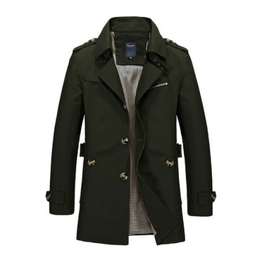 Mens Trench Coat For Men Outdoor Apparel Rain Lightweight Jacket Formal Coats Navy Blue Com Mens Trench Coat For Men Outdoor, Mens Red Trench Coat Big And Tall
