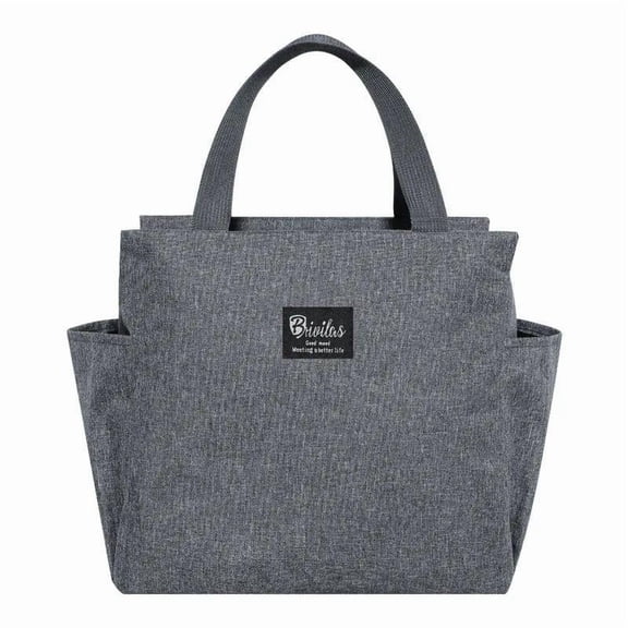 Lunch Bag for Men Women, Insulated Reusable Lunch Box Leakproof Cooler Tote Bag for Office Work Picnic Beach Gray