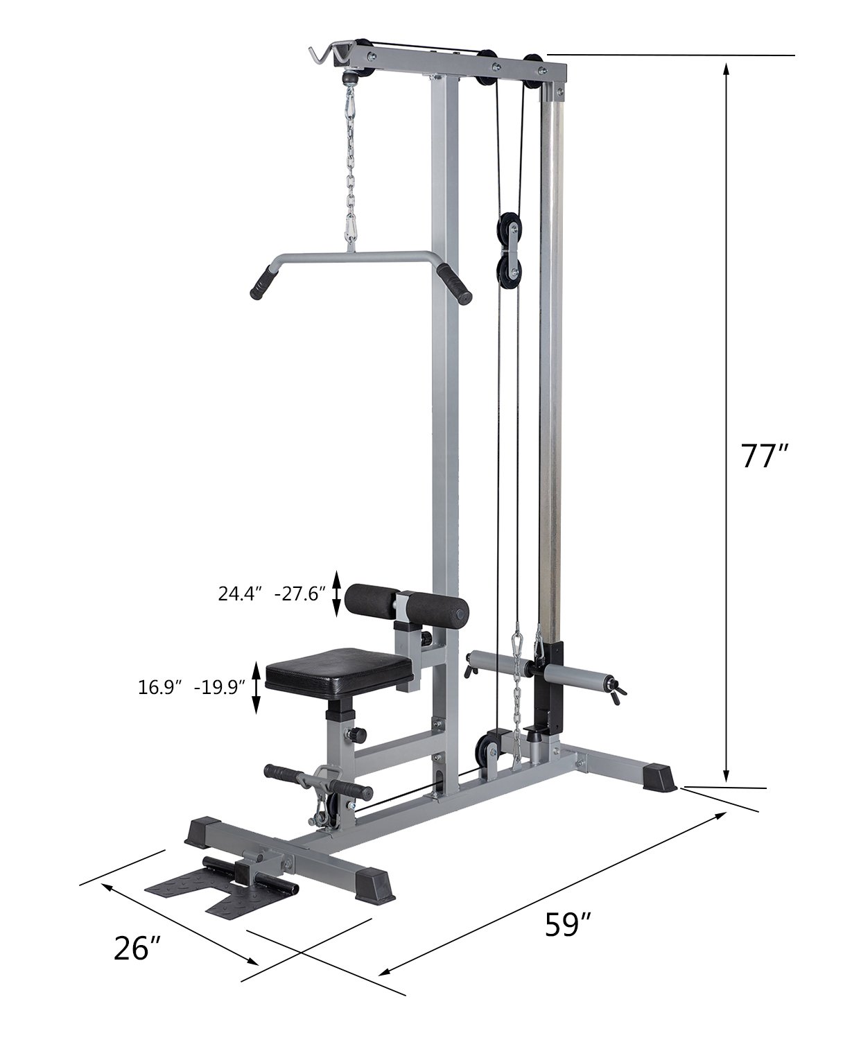 Lat Pull Down Machine Multifunction Low Row Bar Cable Fitness Body Workout Gym - image 2 of 6