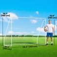thumbnail image 3 of Soozier Soccer Goal for Backyard, Soccer Net, White, 10 x 4 ft, 3 of 10