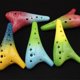 thumbnail image 5 of 12 agujeros mezclados estilo colorido Ocarina forma elegante cerámica Ocarina en Alto C, cielo estrellado-rojo granate Feliz Sencillez, 5 of 5