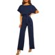 thumbnail image 2 of Pntutb - Mono de manga corta para mujer, ropa de club, mono de pierna recta con cinturón Pntutb Pntutb-7495, 2 of 9