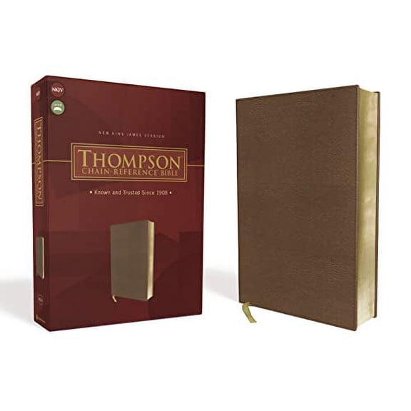 NKJV, Thompson Chain-Reference Bible, Leathersoft, Brown, Red Letter