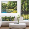 thumbnail image 3 of Design Art Summer Day Lake in Forest Canvas Print, 3 of 3