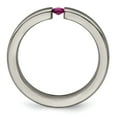 thumbnail image 2 of Edward Mirell Titanium Rhodolite Garnet & Anodized 4mm Band Size: 9; for Adults and Teens; for Women and Men, 2 of 8