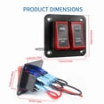 thumbnail image 4 of Rocker Switch Panel For Marine Car Boat Caravan Camper RV Accessories IP65 Waterproof Double Light Metal Switch ,RV Tool, 4 of 7