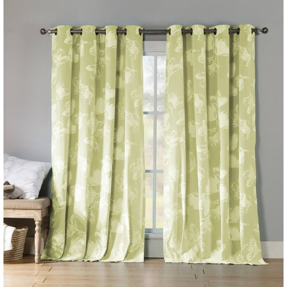 Aster Polycotton Fabric Grommet Window Curtain Set