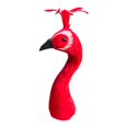 thumbnail image 1 of jifeng Mannequin Paon Tête Décorative Fête Élégante Simulation Tête d'Animal Modèle Rouge 23 cm, 1 of 9